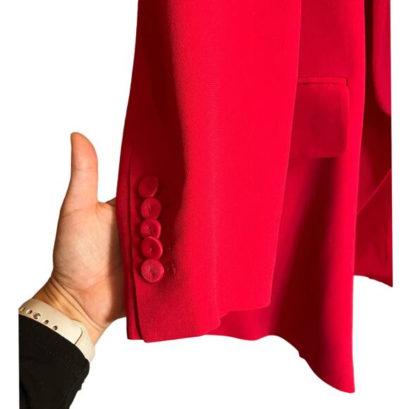 Emanuel Ungaro Red Blazer with Notched Lapels - Picture 10 of 13